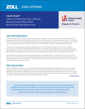 PREVIEW - Case Study-Classic Air-ZOLL Billing keyline